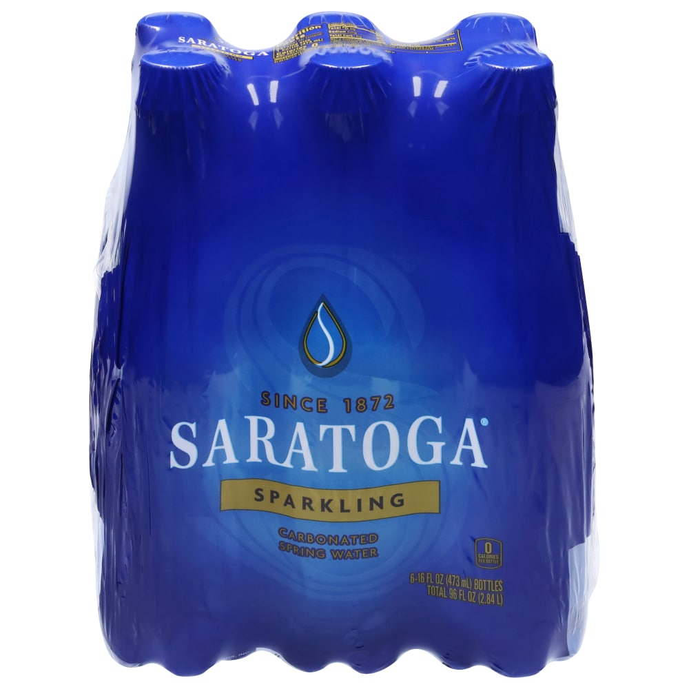 Saratoga Sparkling Carbonated Spring Water Bottles - 16 Fl Oz
