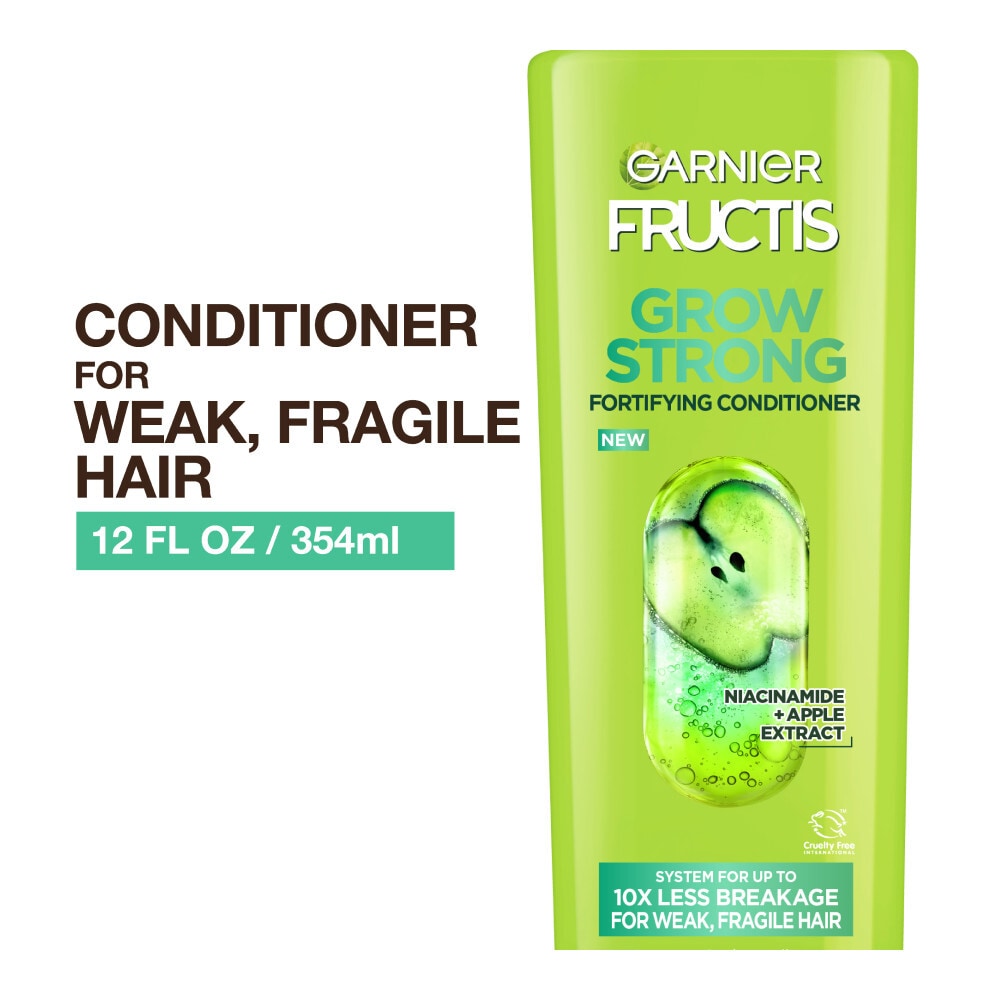 Fructis Garnier Grow Strong Conditioner, For Stronger, Healthier, Shinier Hair