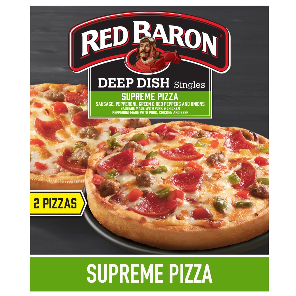 Red Baron Deep Dish Singles Supreme Pizza 5 - 11.5 Ounce