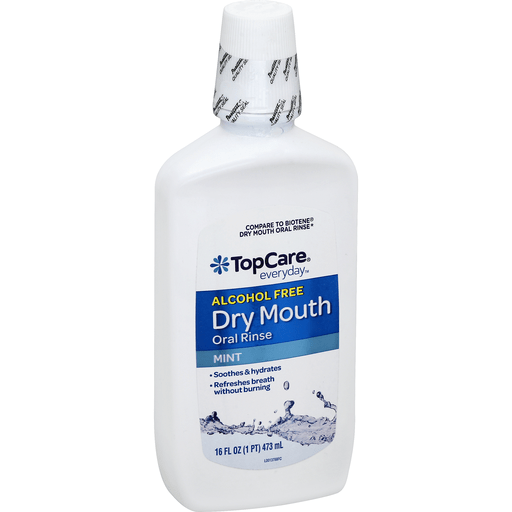 TopCare Alcohol Free Dry Mouth Oral Rinse Mint 16 fl oz