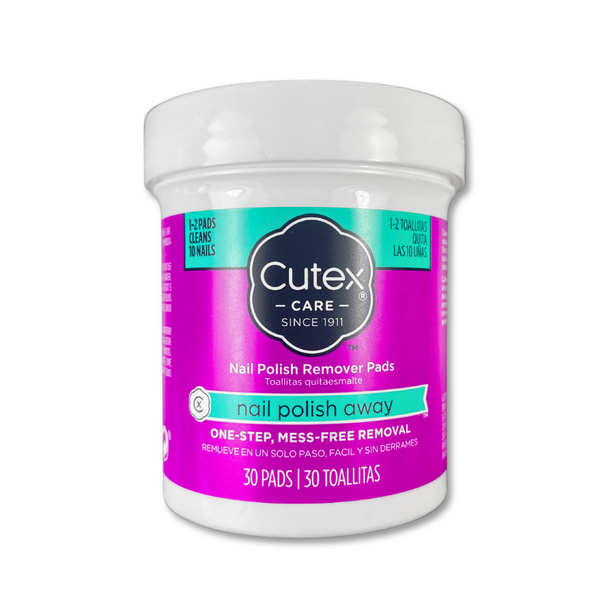 Cutex Nail Polish Away Remover Pads, 30 ct