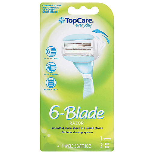 TopCare Women’s 6‑Blade Disposable Razor, 1 ct