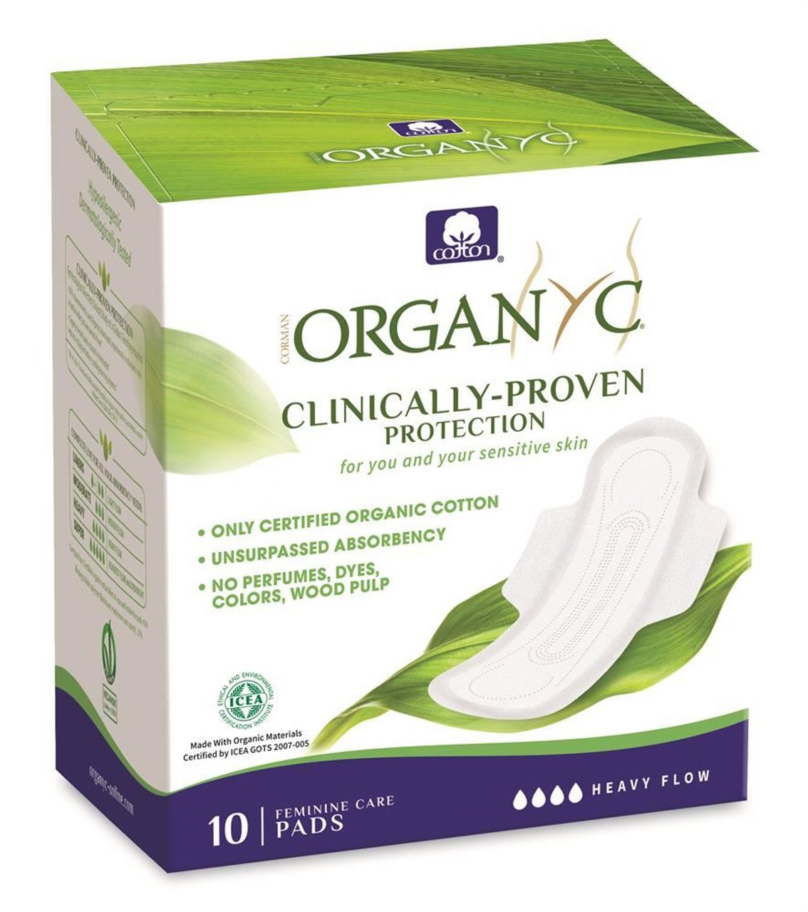 Organyc Organic Cotton Sanitary Pads Heavy Flow Night