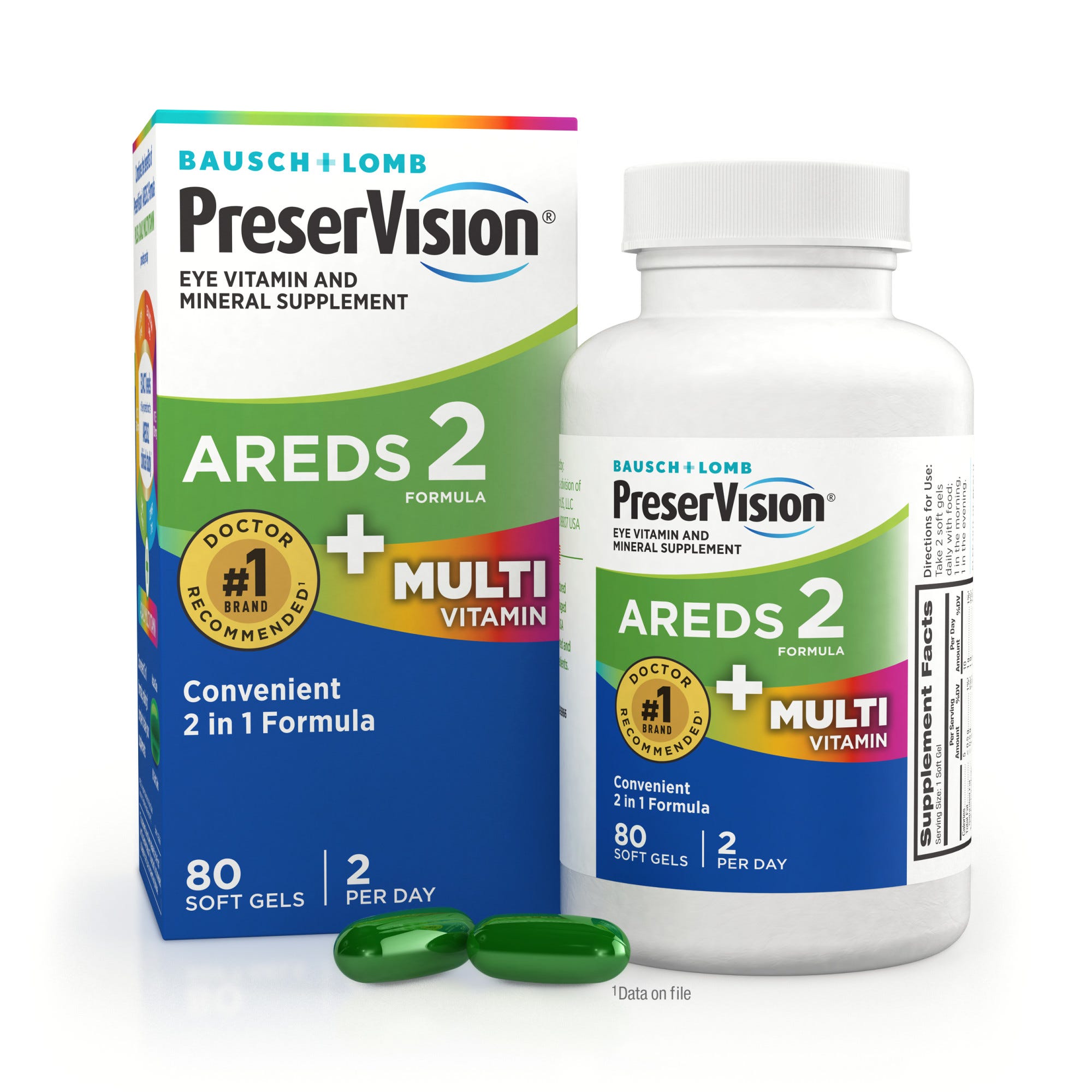 PreserVision Bausch + Lomb AREDS 2 + Multivitamin Soft Gels