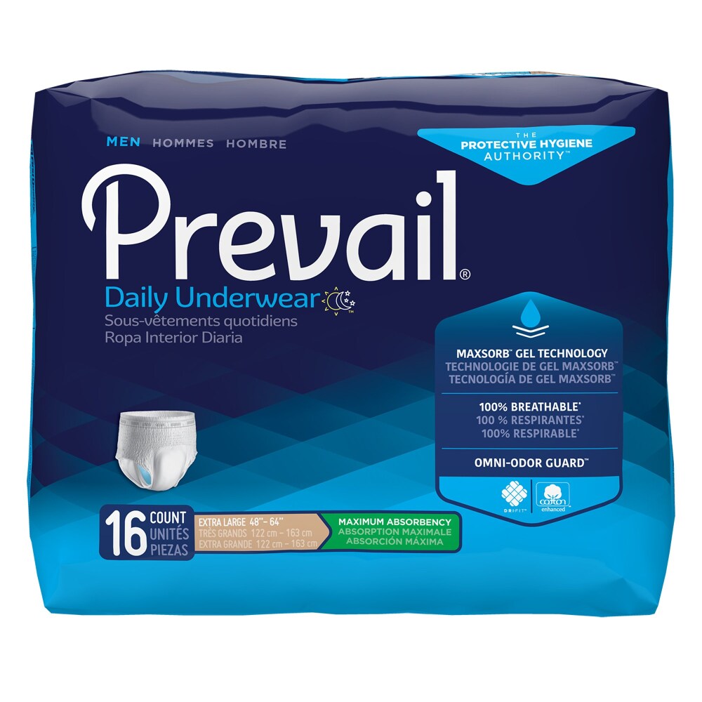 Prevail Daily Underwear Underwear XL Breathable, PUM-514, Maximum