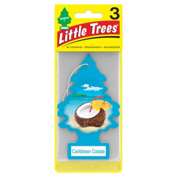Little Trees Car Air Freshener, Caribbean Colada, 3-pk
