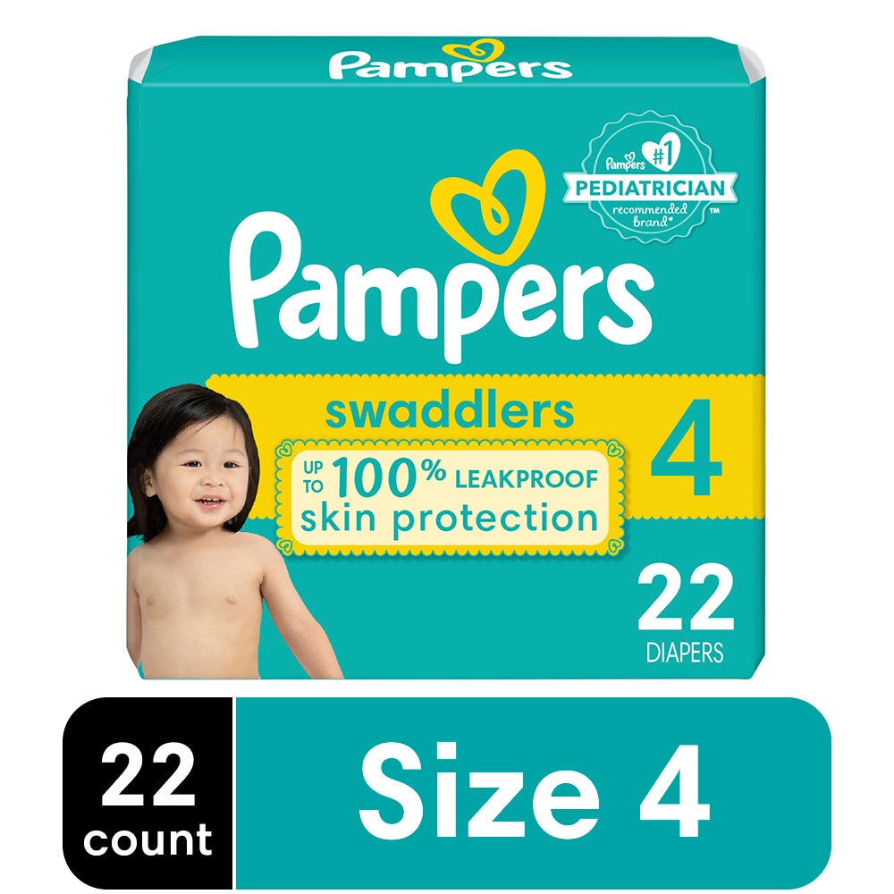 Pampers Swaddlers Active Baby Diapers Jumbo Pack - Size 4 - 22ct