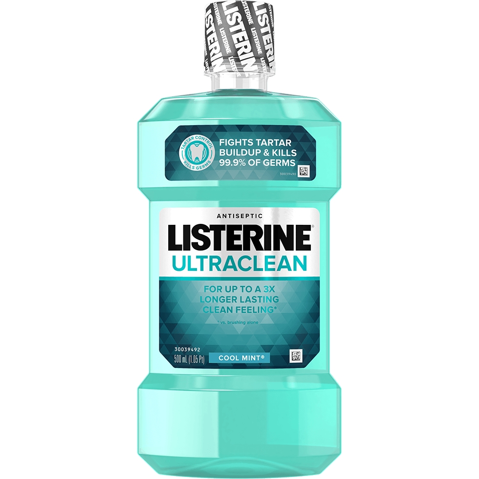 Listerine Ultraclean Oral Care Antiseptic Mouthwash, Cool Mint, 1 L
