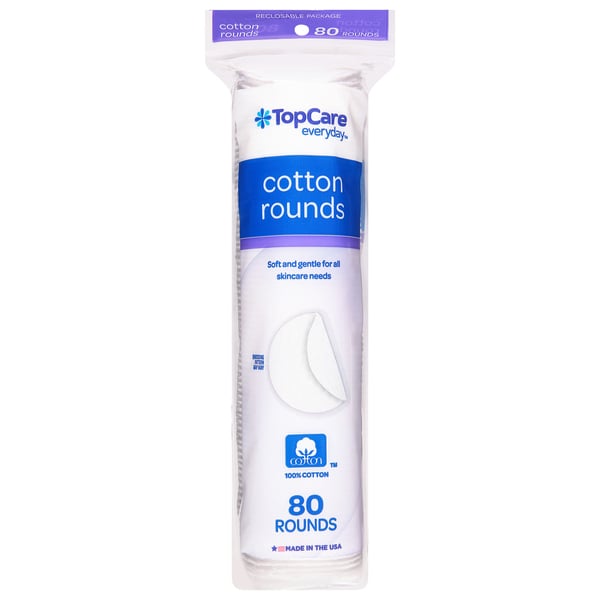 TopCare Everyday Cotton Rounds, 80 ct
