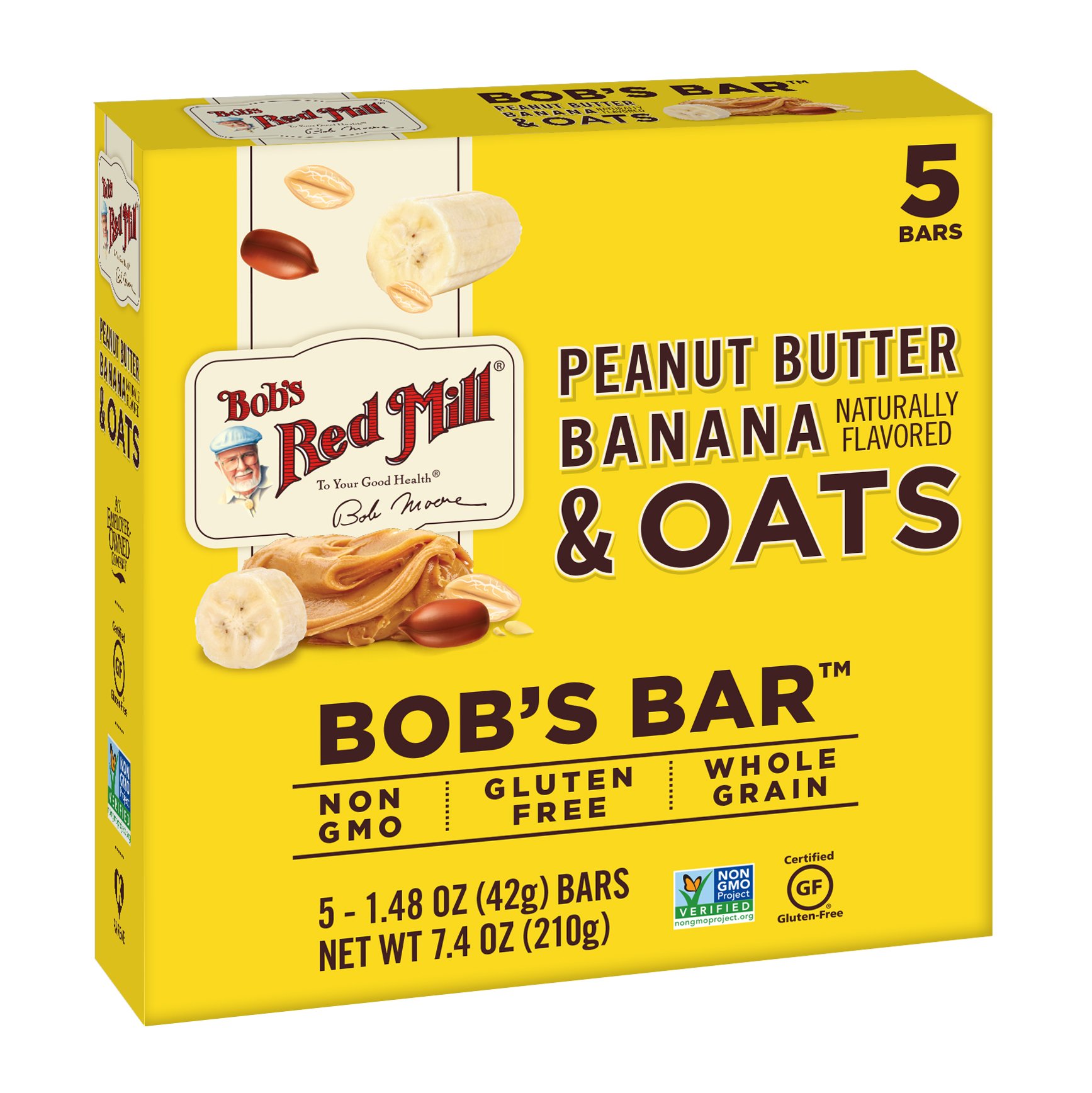Bob's Red Mill Peanut Butter Banana & Oats Bar 5 - 42g Bars