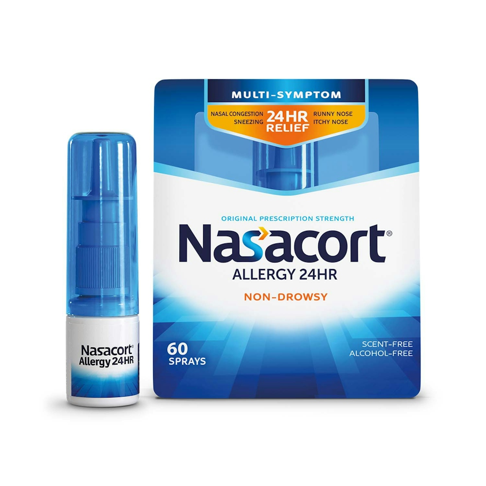 Nasacort Nasal Spray, Allergy 24 Hr, Multi Symptom, Non Drowsy, Original Prescription Strength, 55 Mcg 0.37 Fl Oz