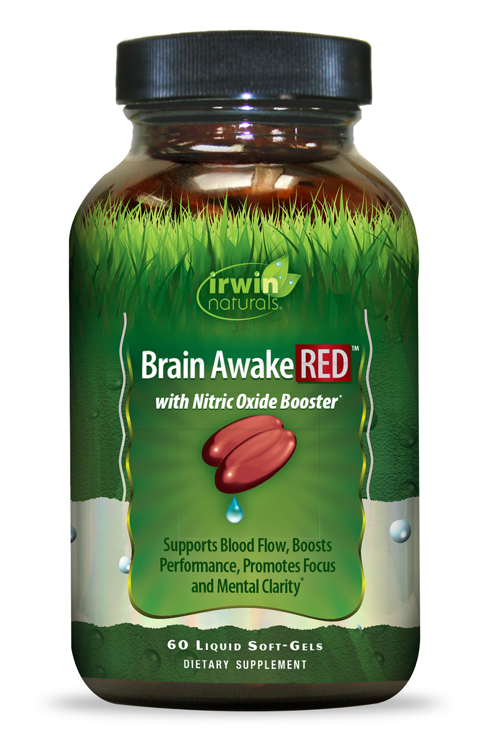 Irwin Naturals Brain Awake Red, 60 Liquid Soft-Gels