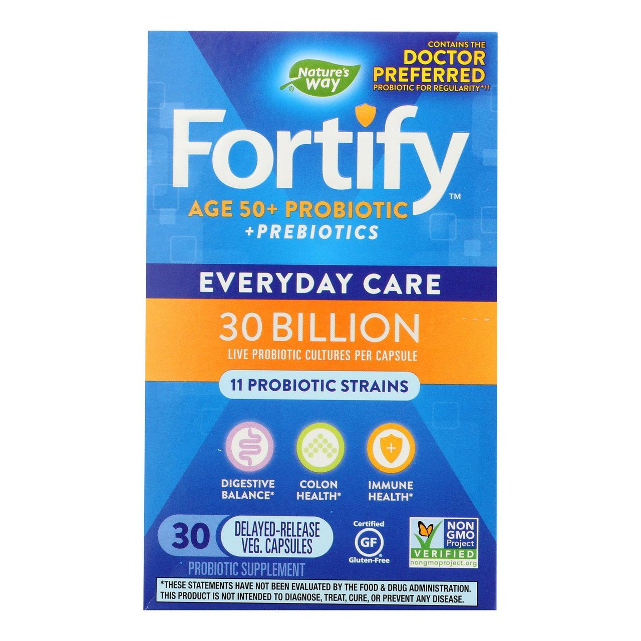 Nature's Way Fortify Age 50+ Probiotic Supplement - 30 Billion