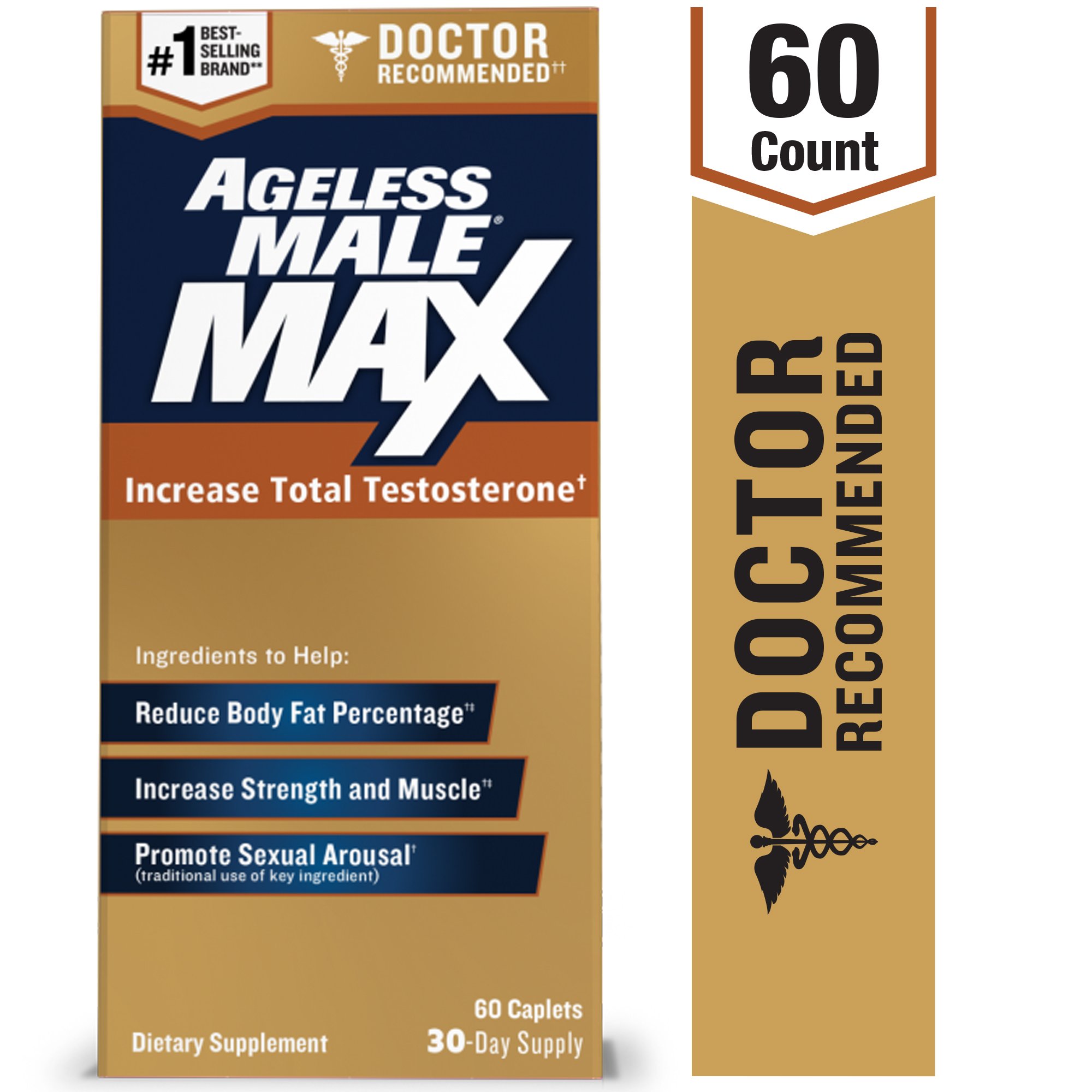 Ageless Male Max Supplement Caplets 60ct