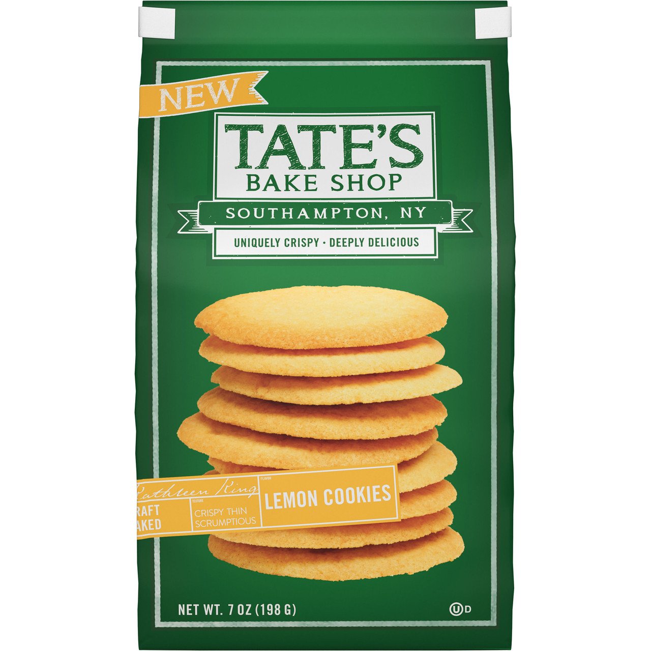 Tate's Bake Shop 1003679 Cookies, Lemon, 7 Oz, Bag