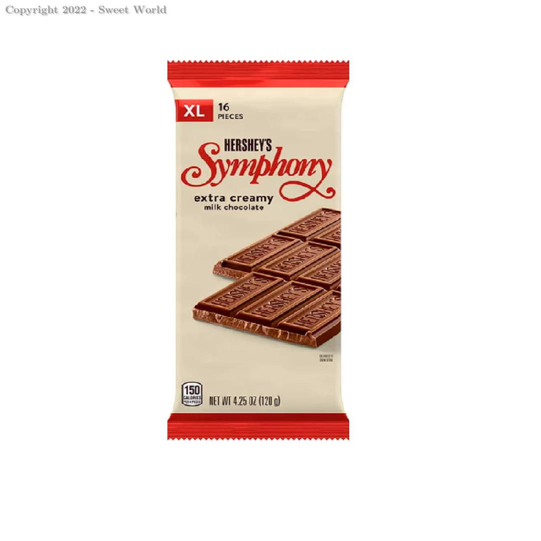 Hershey's Symphony Extra Creamy Milk Chocolate XL Candy Bar, 16 Pc