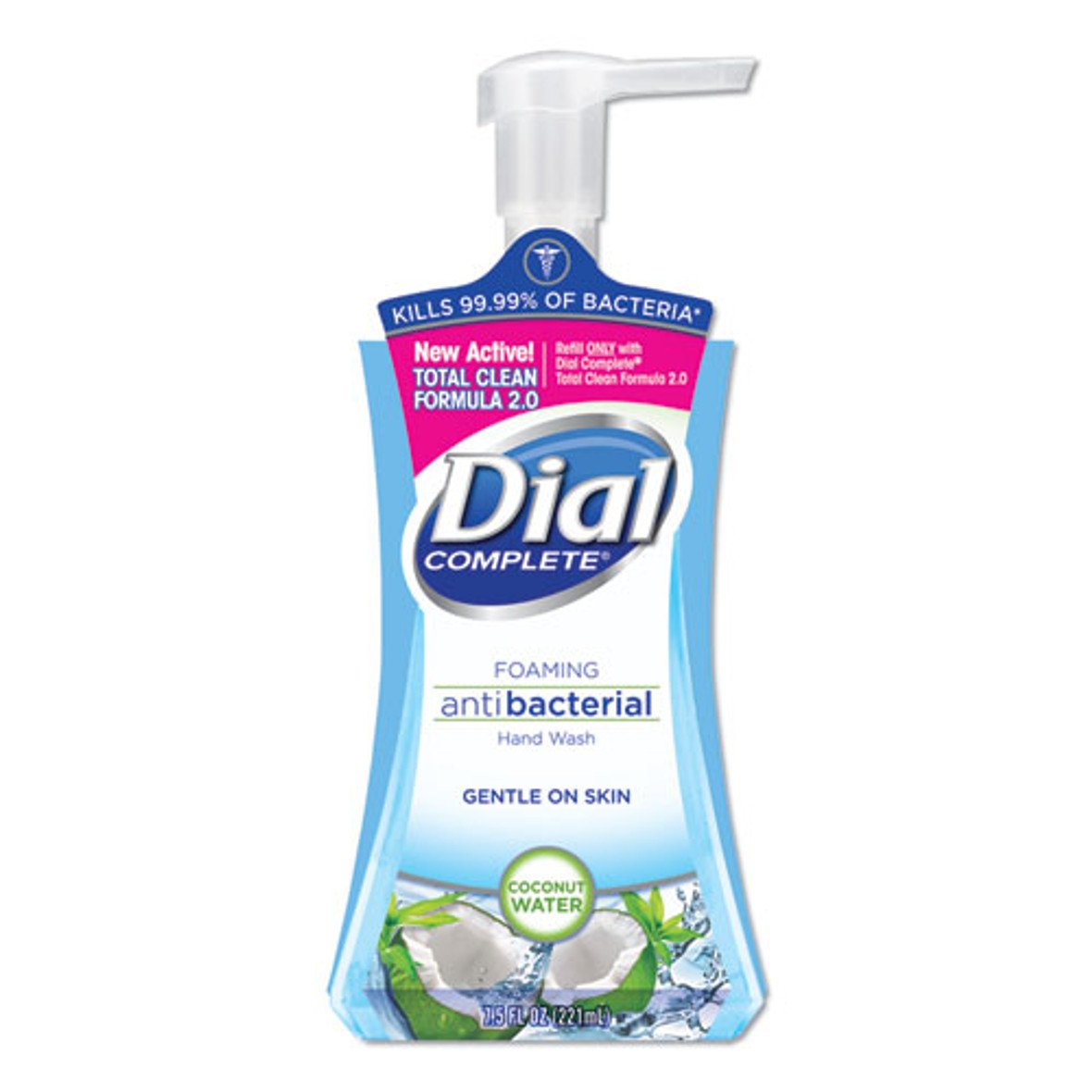 Dial Complete Coconut Water Scent Foaming Antibacterial Hand Wash, 7.5 Fl Oz