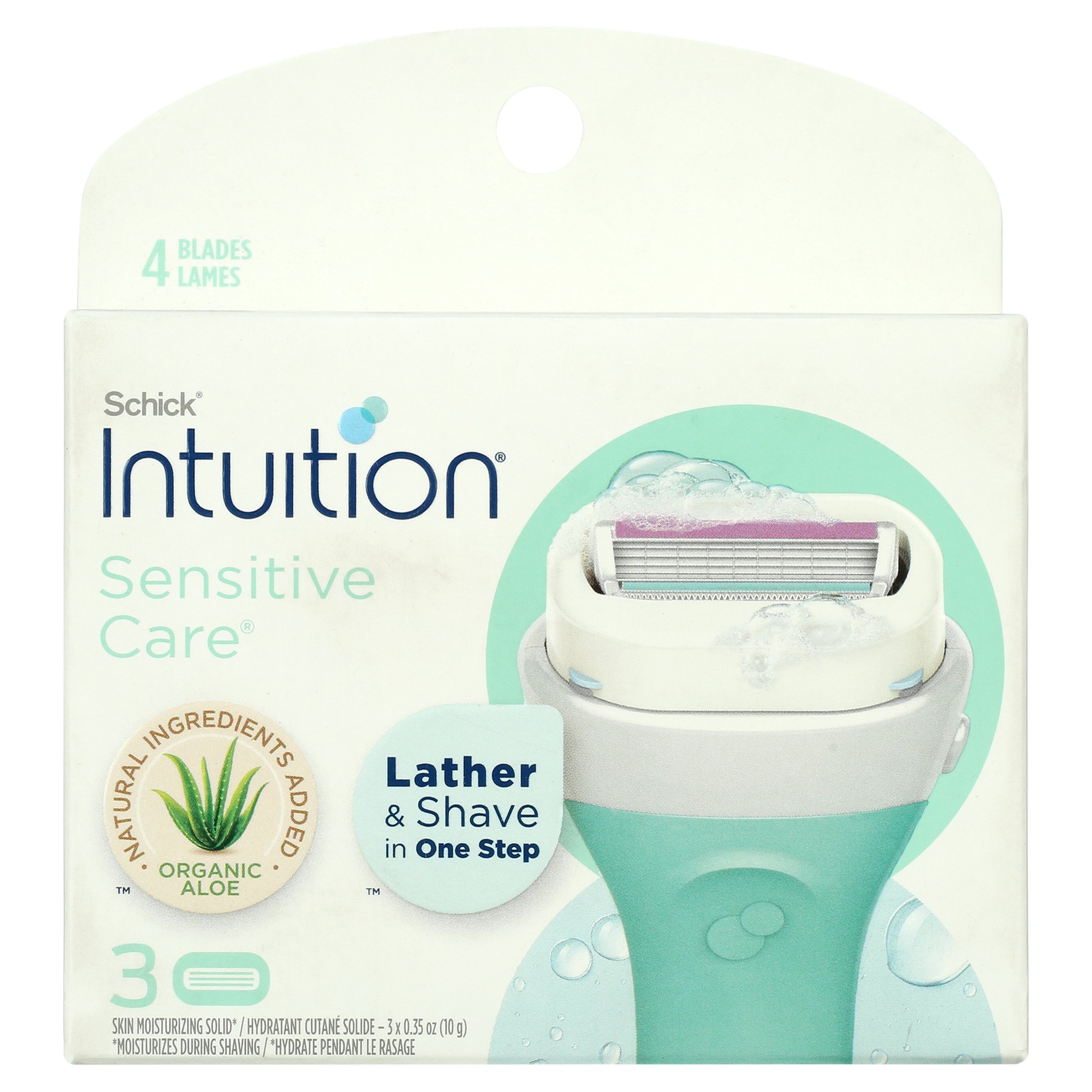 Schick Intuition Sensitive Care With Natural Aloe Women's Refill Razor Blades, 3ct