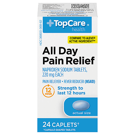 TopCare All Day Pain Relief Tablets 220 mg, 24 ct