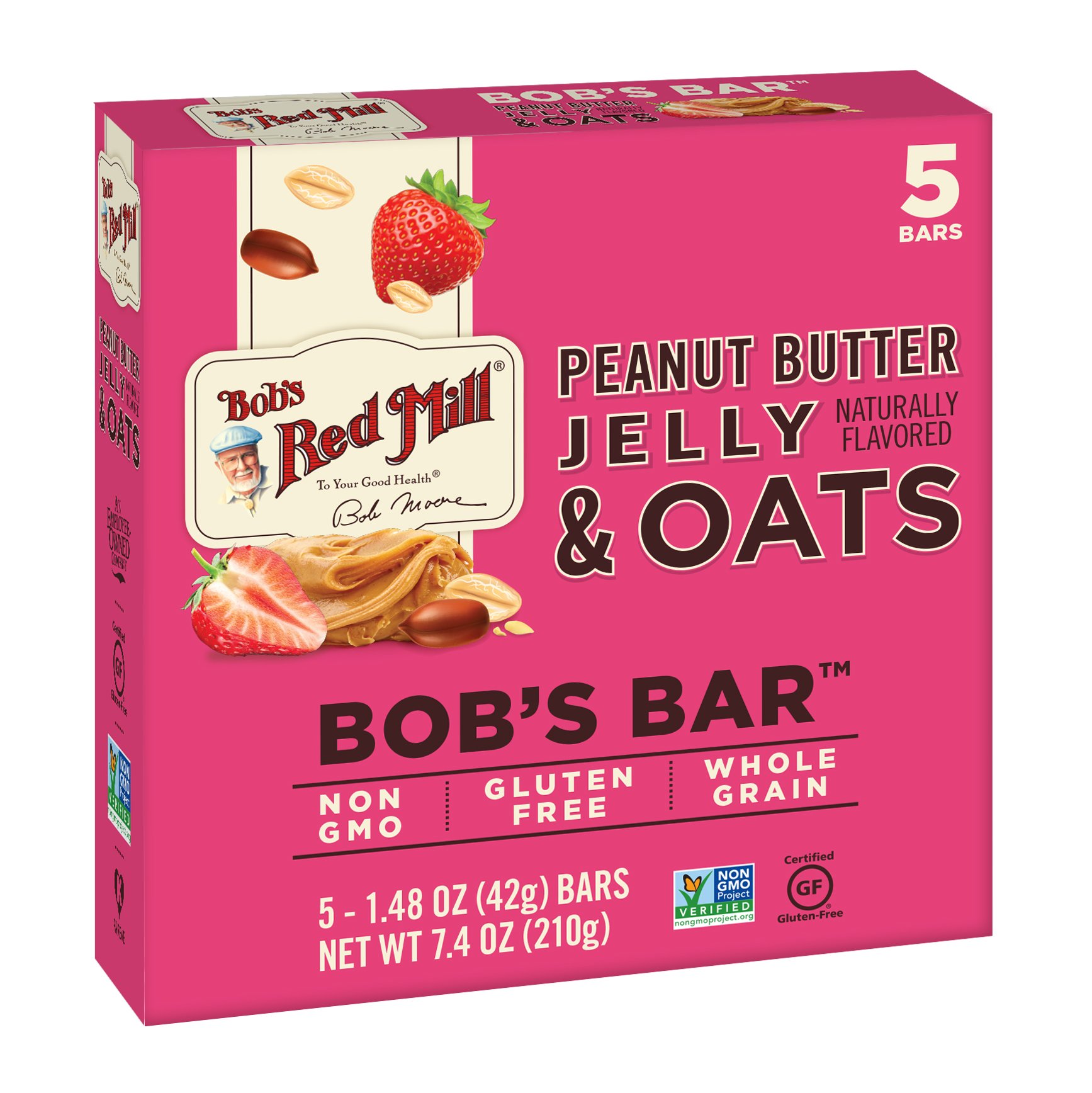 Bob's Red Mill Peanut Butter Jelly And Oats Bar 5 - 42g Bars