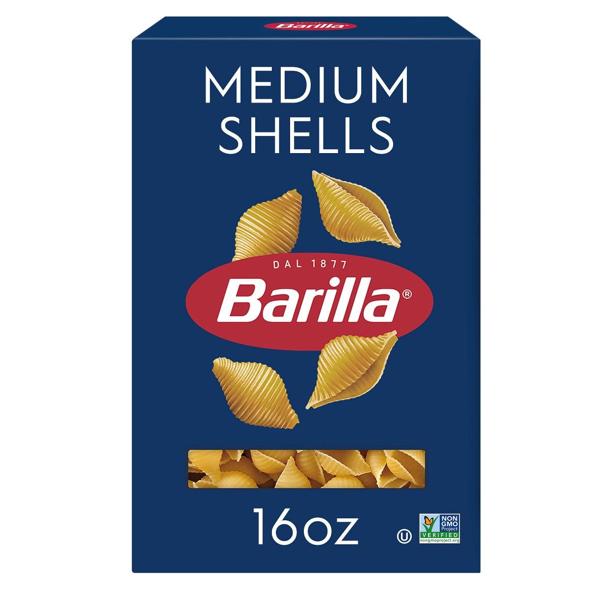 Barilla Blue Box Medium Shells Non-gmo Certified & Kosher Pasta