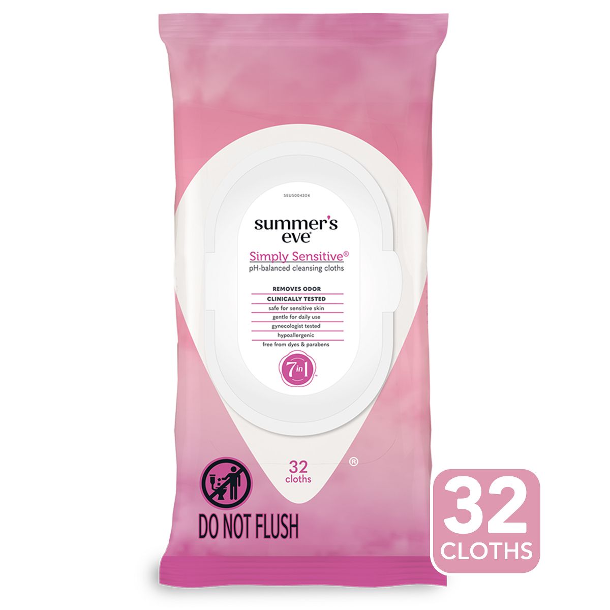 Summer’s Eve Simply Sensitive Feminine Cleansing Wipes 32 ct