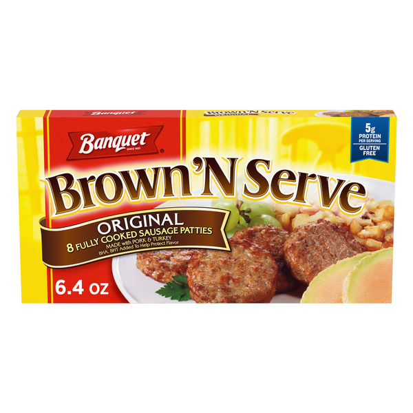 Banquet Brown'N Serve Original Fully Cooked Sausage Patties
