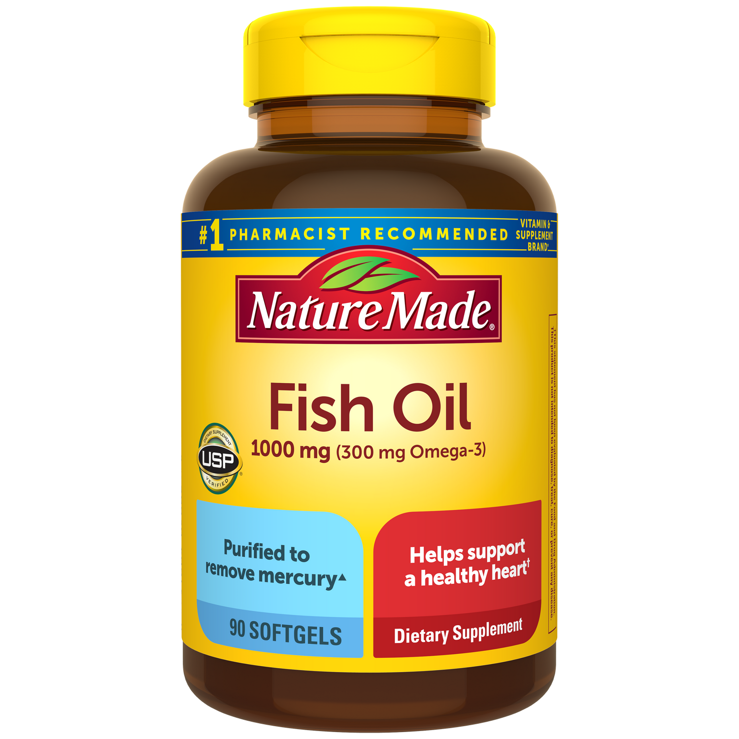 Nature Made Fish Oil Omega‑3 Softgels 1200 mg, 120 ct